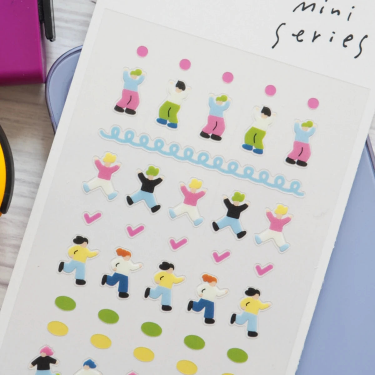 Korean Import Suatelier Mini Sports Skateboard Yoga Running Stickers Scrapbooking Diy Sticker Diary Stationery School Supplies