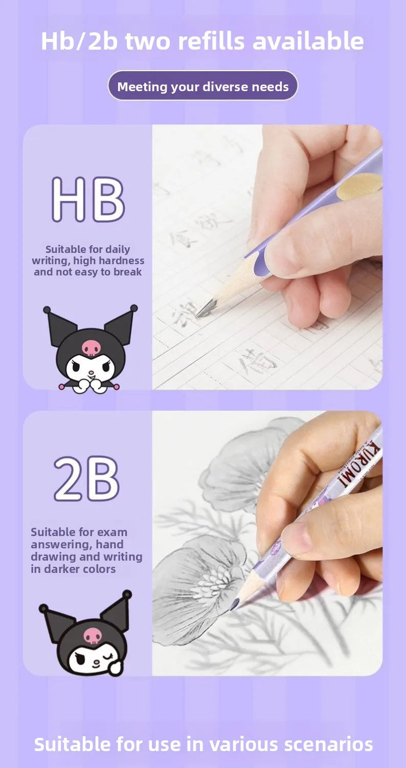 Cinnamoroll Pencil Triangular  Comfort Grip Stationery cute Cartoon Character Smooth Writing Durable Sketching Gift for Students