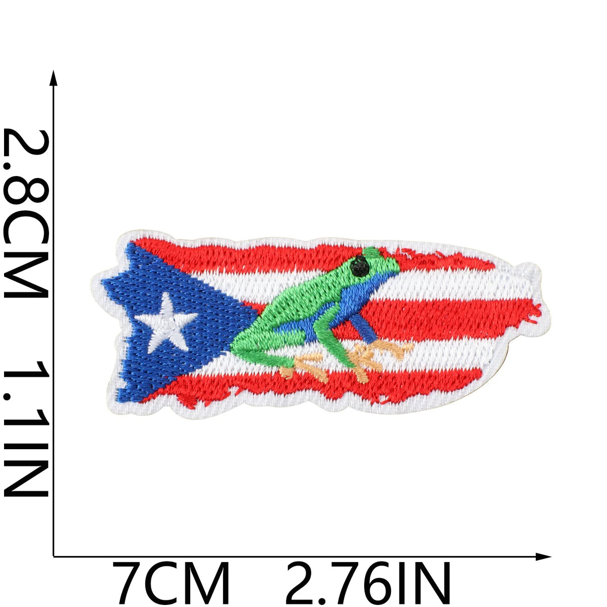 Puerto Rico Embroidered Patch Clothing Decoration Iron On Sewing Badge for Festival Drumming