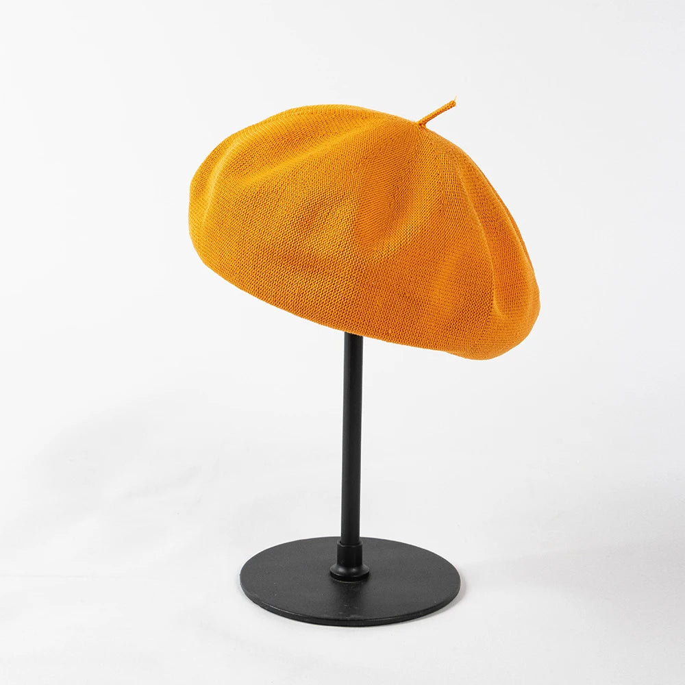 Spring And Summer Fashion Knitted Beret breathable Girls Beret