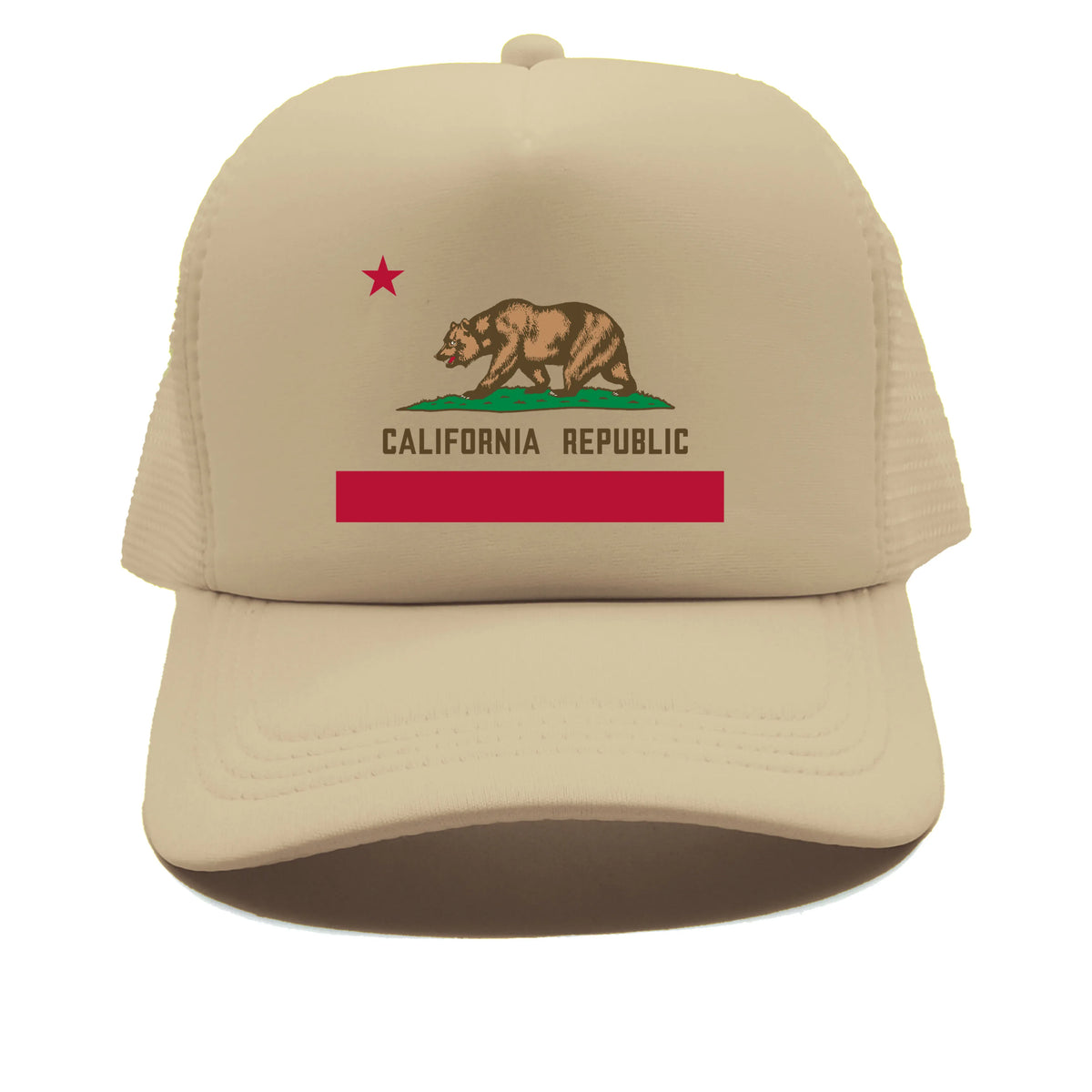 California Cap Men Cool Bear California Flag Trucker Hat Hip Hop Baseball Caps Cool Summer Mesh Dad Caps Gift