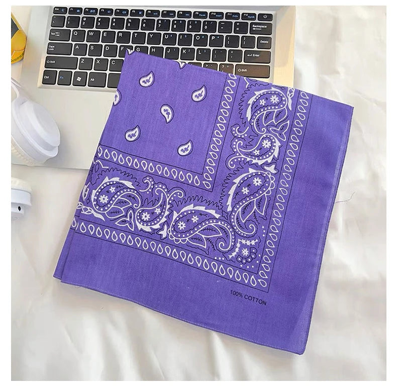 Handkerchief Fashion Print Bandana Party Scarf Headband Handkerchiefs Multi-Purpose Square Bandana