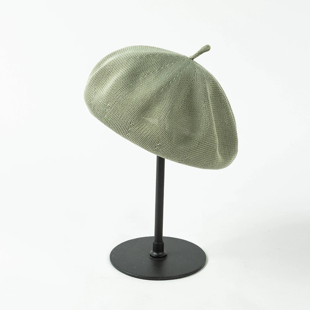 Spring And Summer Fashion Knitted Beret breathable Girls Beret