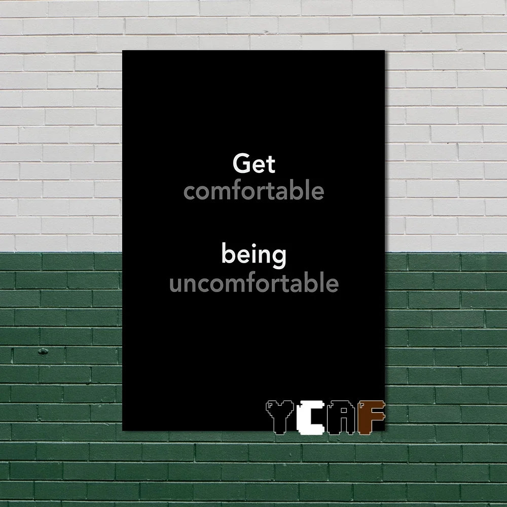 Black Minimalist Motivational Quotes Canvas Poster  Inspirational Wall Art for Office Gym and Home Decor
