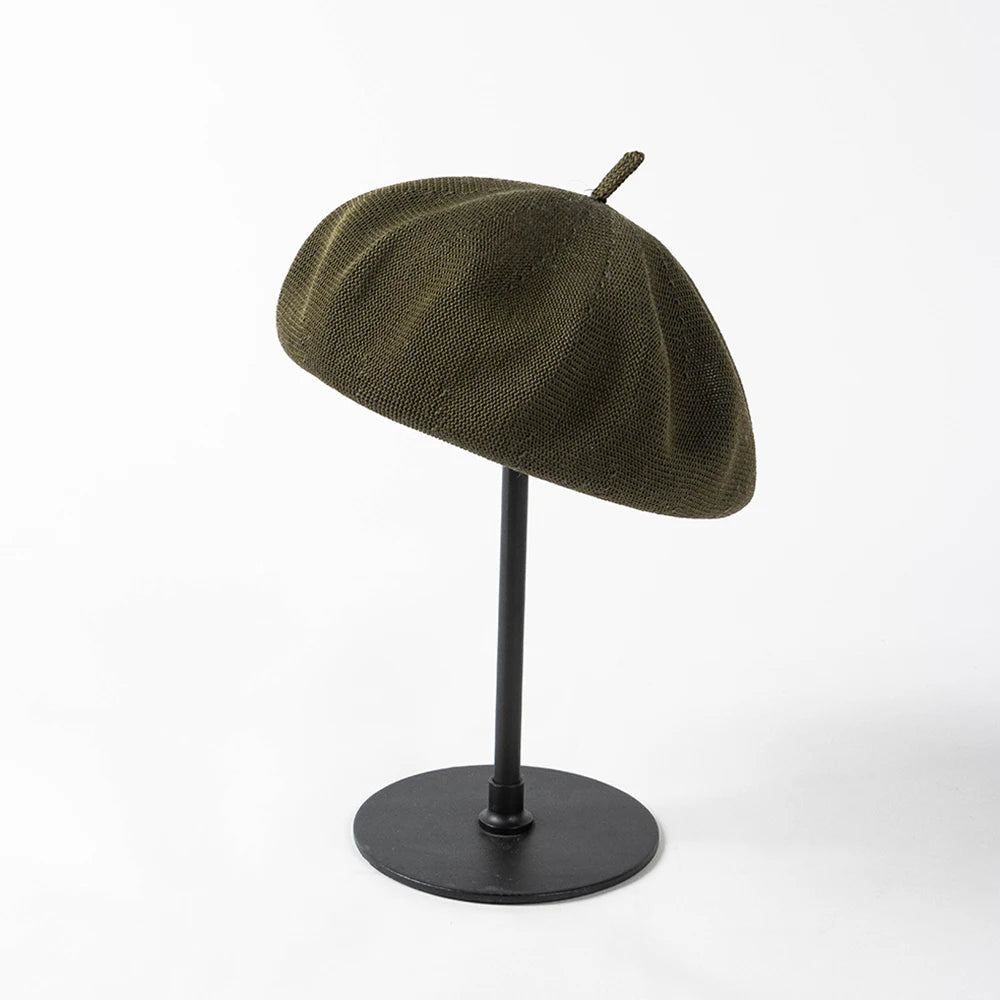 Spring And Summer Fashion Knitted Beret breathable Girls Beret