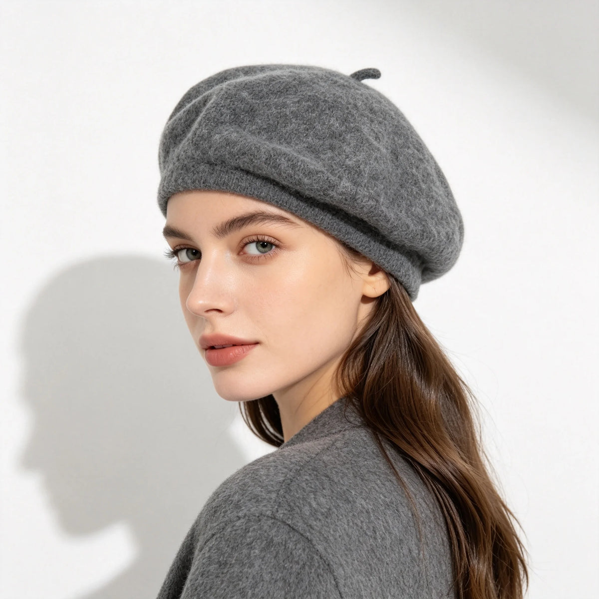 Classic French Knitted Beret for Women Warm Soft Top Knot Painter Cap Stylish Autumn Winter Daily Casual Streetwear Vintage
