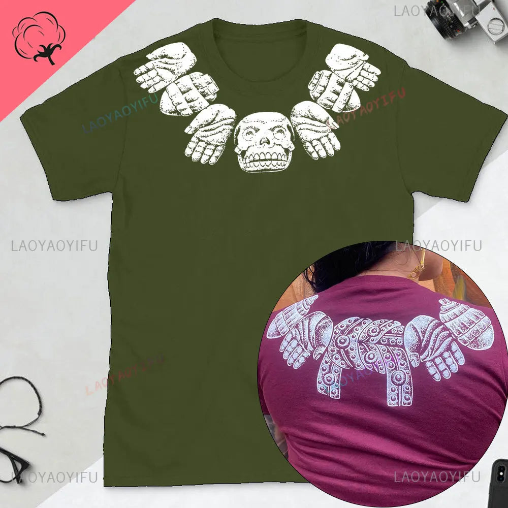 Quetzalcoatl Mexican Tshirt Aztec Art Print Aztec Tee Mexican Shirt Men Mexico Cotton Shirts Mexican Themed Gifts Mexicanas tops
