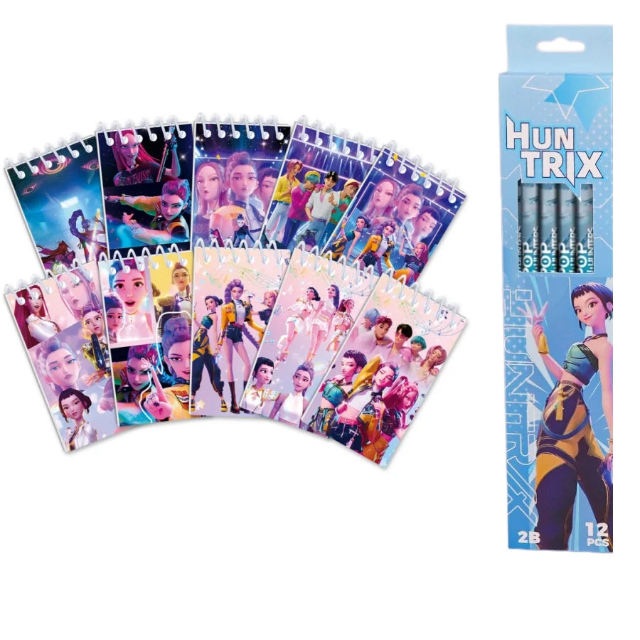 Stationery Set, Loose Leaf Notebook, Ballpoint Pen, Office Supplies, Student Classroom Supplies, Anime Party Favors, Gift for Ki