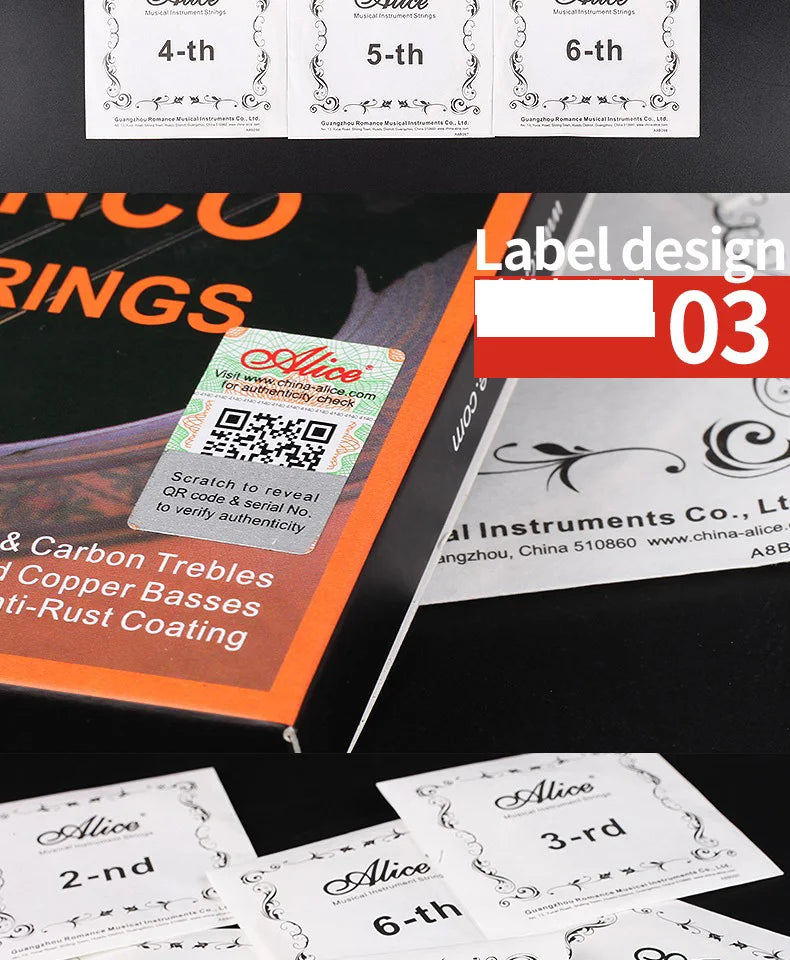 Flamenco Guitar Strings Crystal Nylon Carbon silver plated copper wound basses nano polished coating
