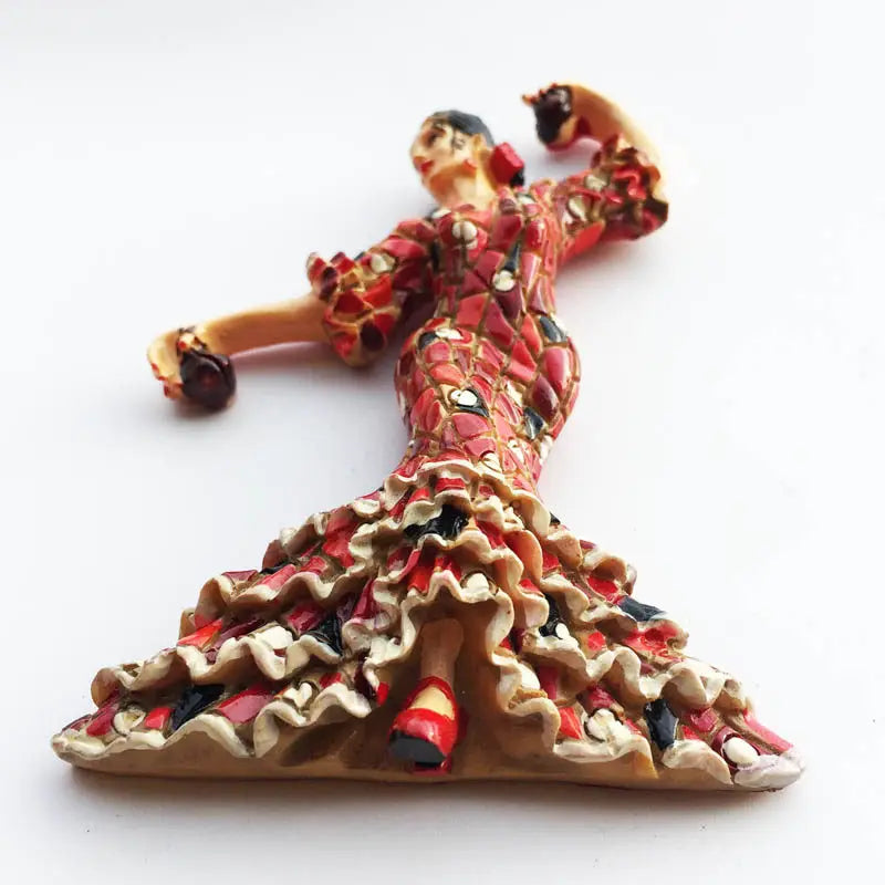 Spanish Fridge Magnets Flamenco Dancer MallorcaTourism Souvenir Decorative Arts Refrigerator Magnetic Stickers Home Decoration