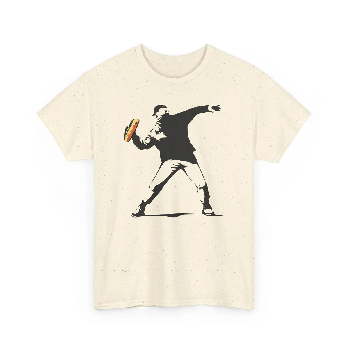 Banksy Inspired Protest Men Shirt: Sandwich Thrower, Graphic T Shirts Retro Streetwear High-quality Washington DC Activist Tee