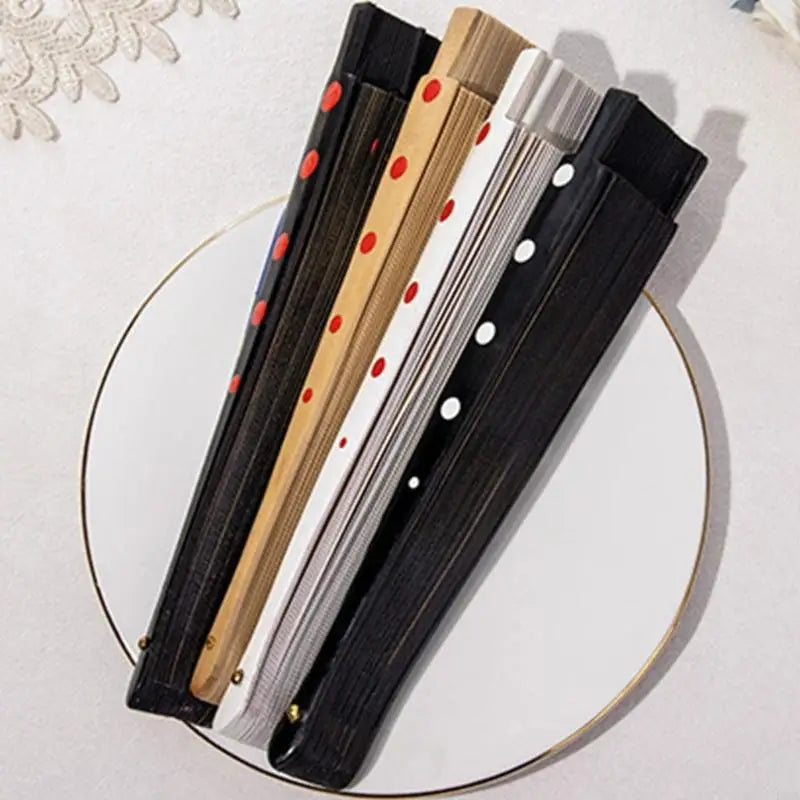 L43A Flamenco Spanish Folding Hand Fan Fan for Dance Parties Wedding Decorations