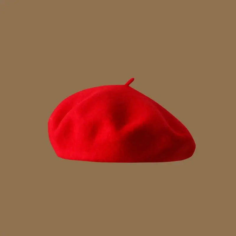 Wool Beret Hat Women French Beret Vintage Painter Cap Girl Solid Female Beret Femme Retro Casual Beanie Mushroom Hat Bonnet