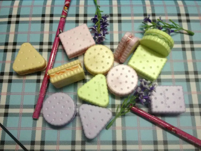 Lytwtw's Stationery  School Office Supplies Cute Cookie Sharpener For Pencil Creative Item back to school Lovely