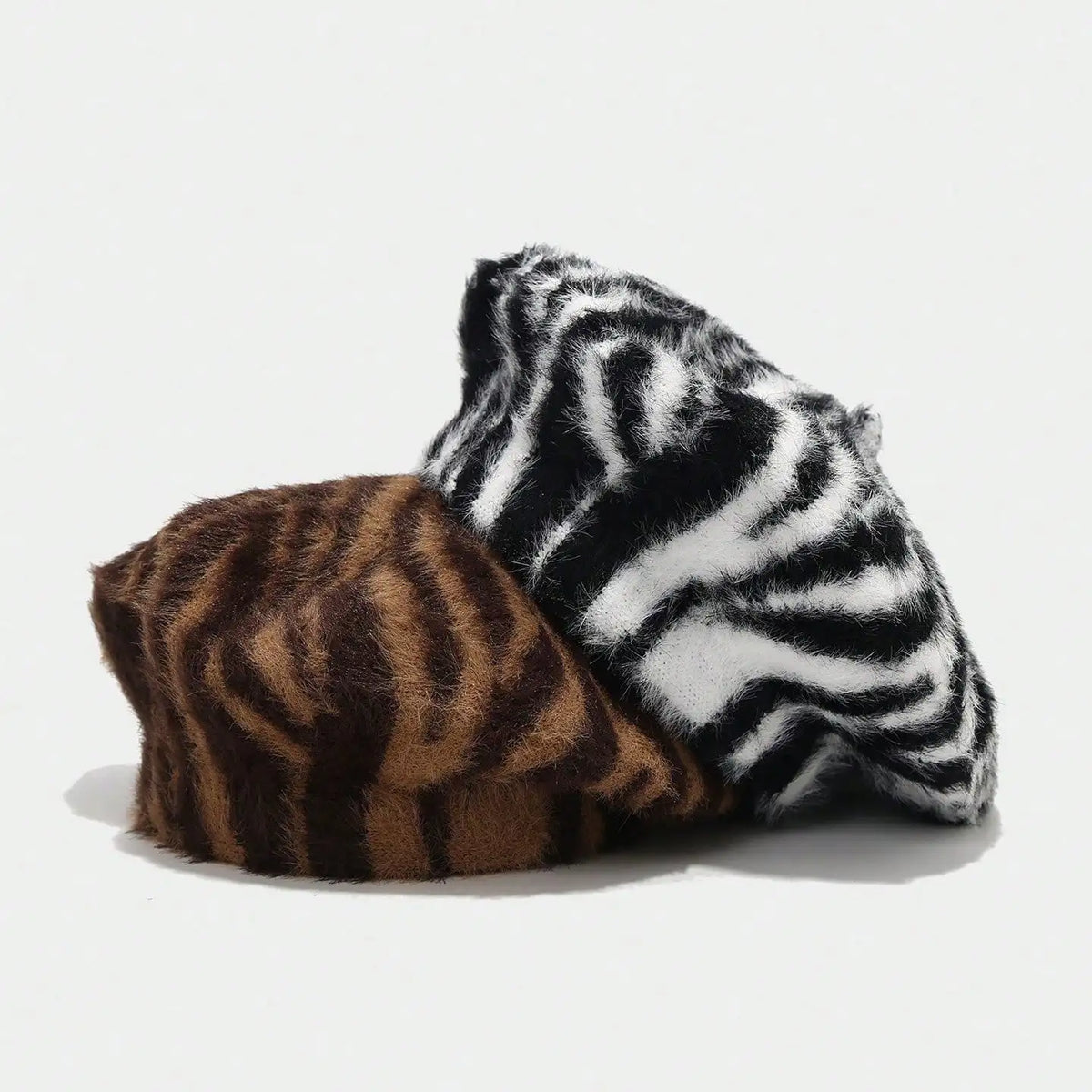 Beret Hat For Women Autumn Winter Fashion Zebra Stripes  Artist Hat Street Casual Beret Suitable For Daily Photos Shopping