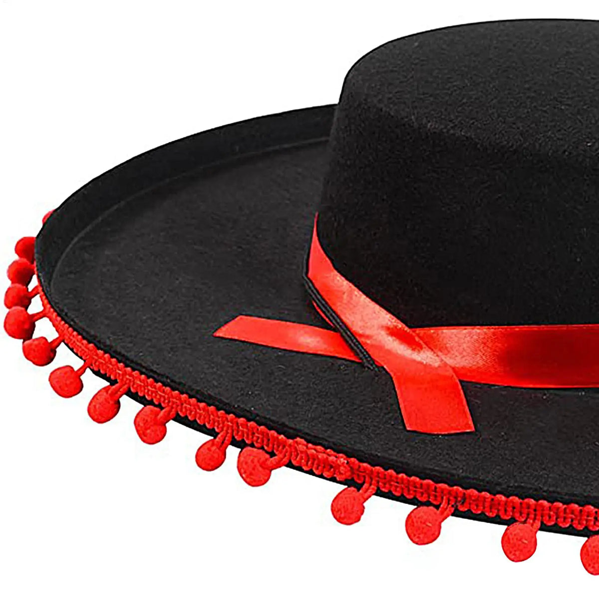 Halloween Sombrero Hats Spanish Flamenco Sombrero Costume Hat Wide Brim Cosplay Costume Props Large Flamenco Outfit Accessories