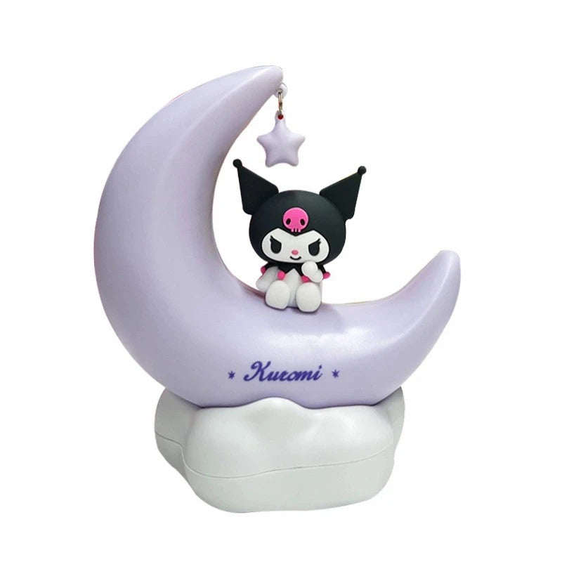 Cinnamoroll Moon Dream LED Night Light 3D Kawaii My Melody Desktop Lamp Glowing Ornament Bedroom Shelf Display Decor