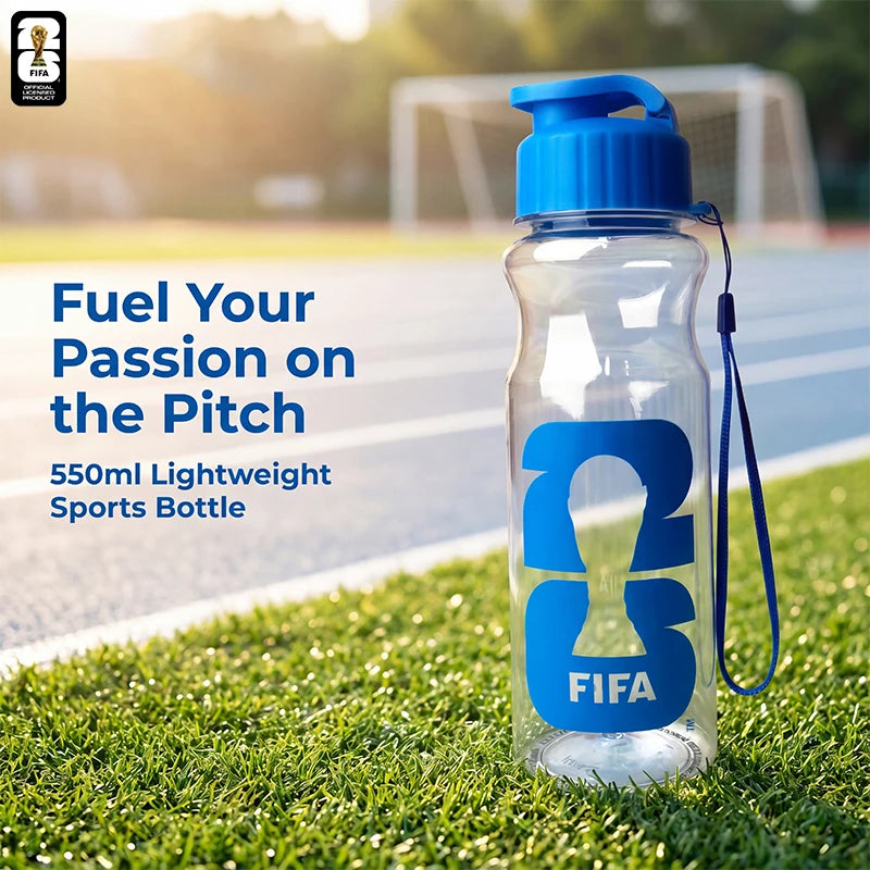 Official FIFA 2026 Authorized Sports Water Bottle, Safe BPA Free Food Grade Plastic Portable Sports Cup, World Cup Peripherals