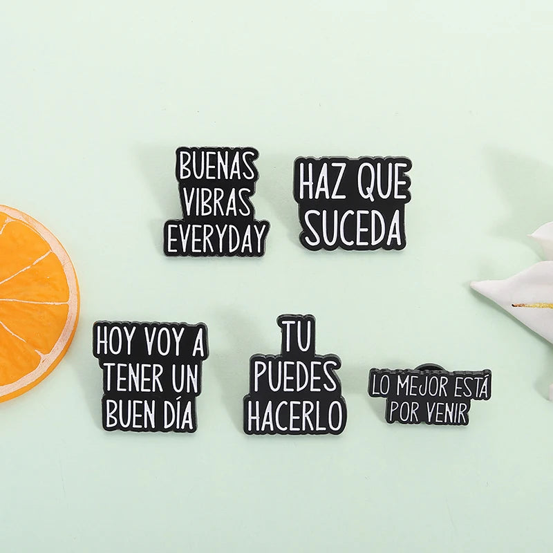 Spanish Latina Quote Enamel Pins Antes Muerta Que Sencilla Ojo de Loca No Se Equivoca Metal Brooches Lapel Badge Jewelry Gifts