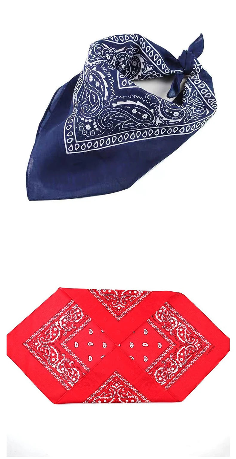 Handkerchief Fashion Print Bandana Party Scarf Headband Handkerchiefs Multi-Purpose Square Bandana