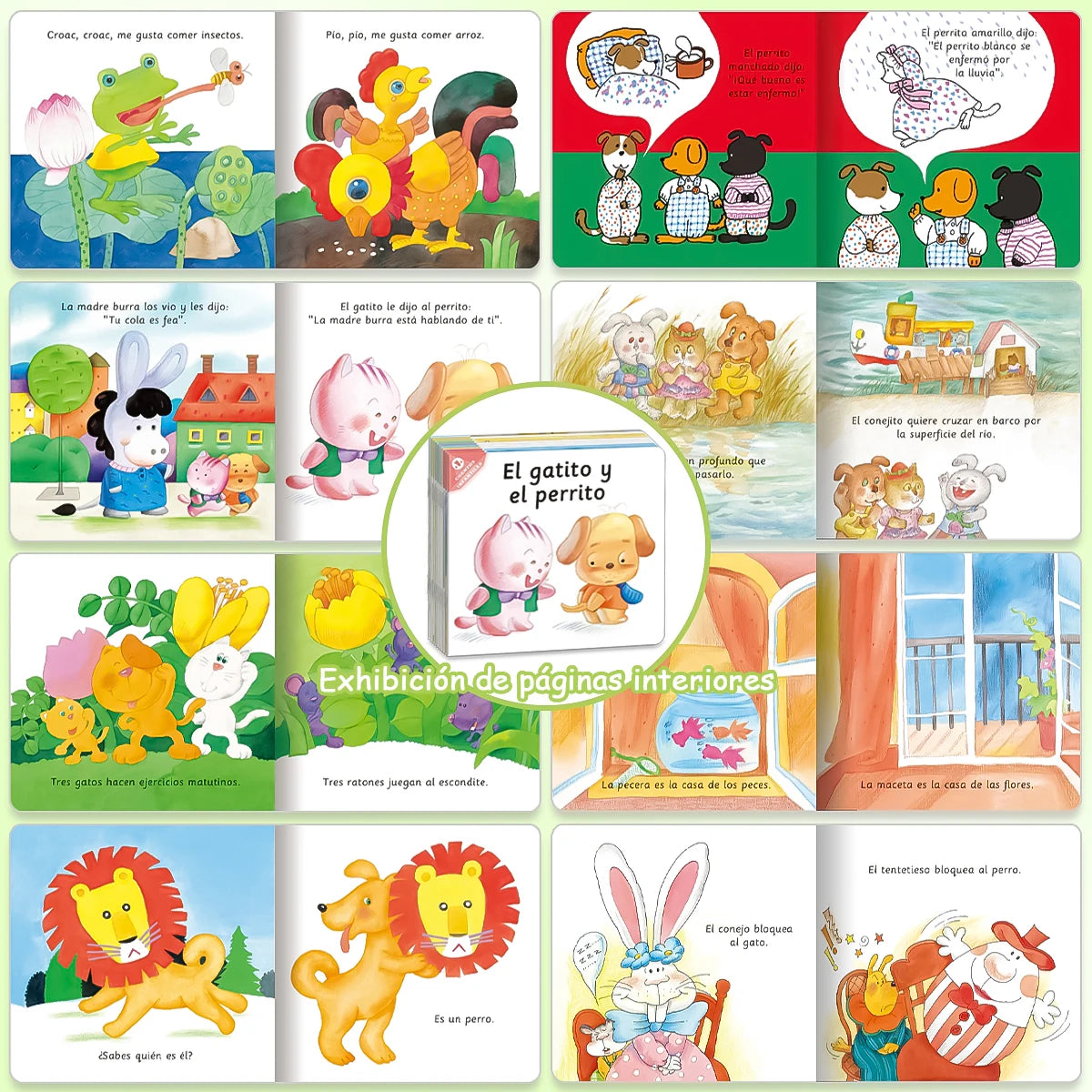 Ten Spanish storybooks: Mini storybooks to expand vocabulary and imagination. School supplies. birthday gift