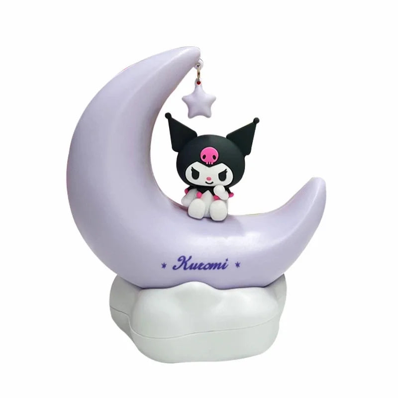 Cinnamoroll Moon Dream LED Night Light 3D Kawaii My Melody Desktop Lamp Glowing Ornament Bedroom Shelf Display Decor