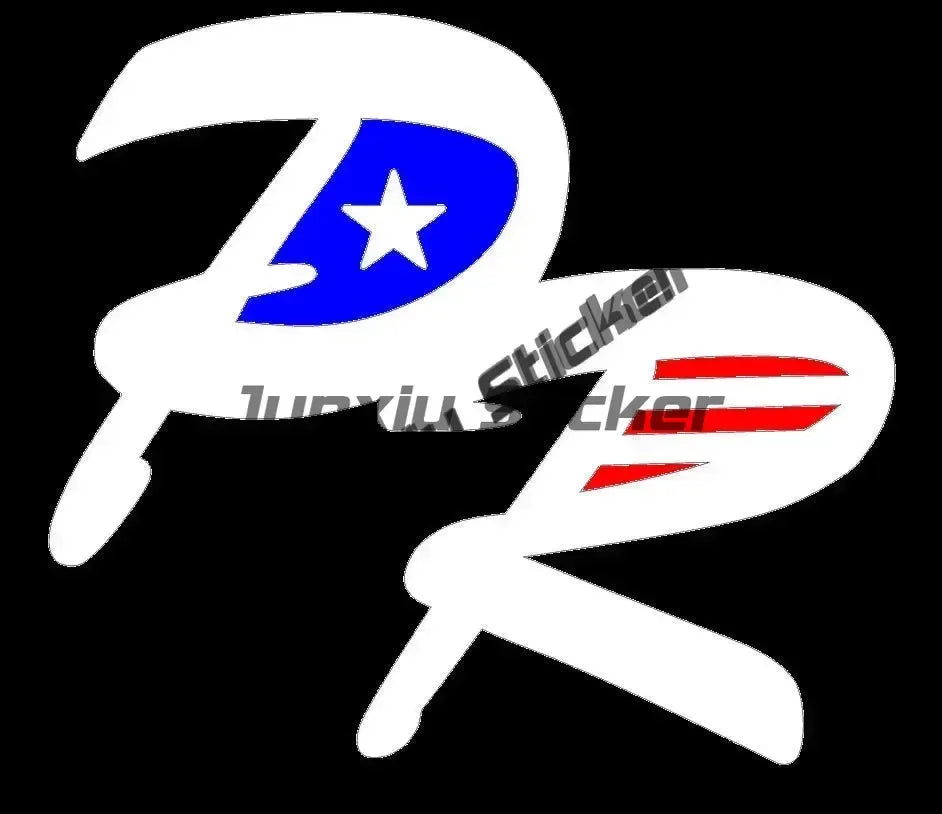 Puerto Rico Flag Frog Bumper Sticker Country Code PR UV Protected Vinyl Waterproof Decal Automotive Accessories Decoration
