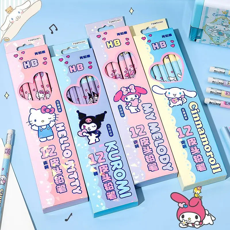 Cinnamoroll Pencil Triangular  Comfort Grip Stationery cute Cartoon Character Smooth Writing Durable Sketching Gift for Students