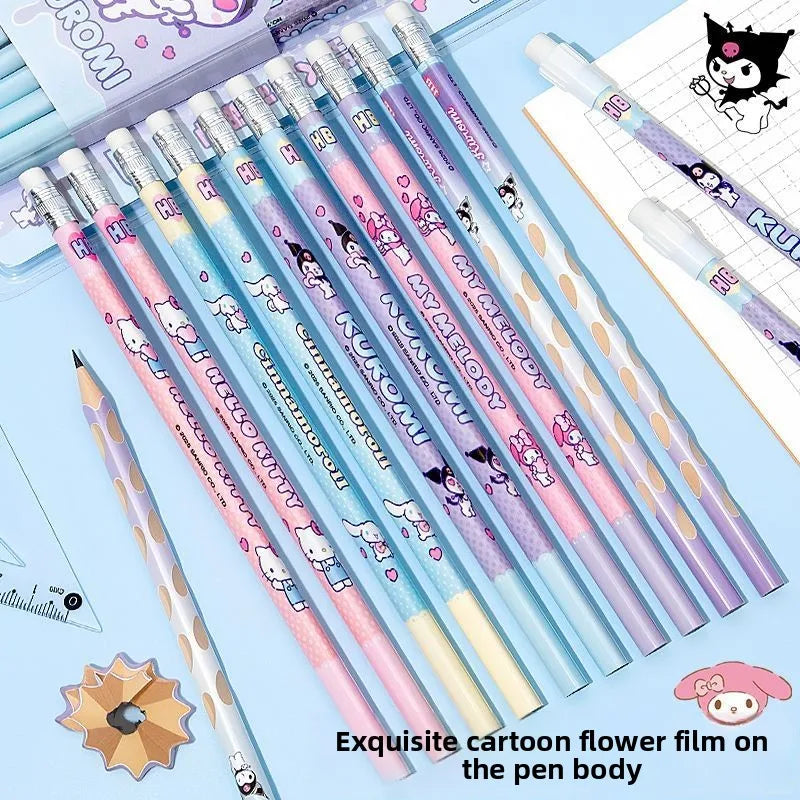 Cinnamoroll Pencil Triangular  Comfort Grip Stationery cute Cartoon Character Smooth Writing Durable Sketching Gift for Students