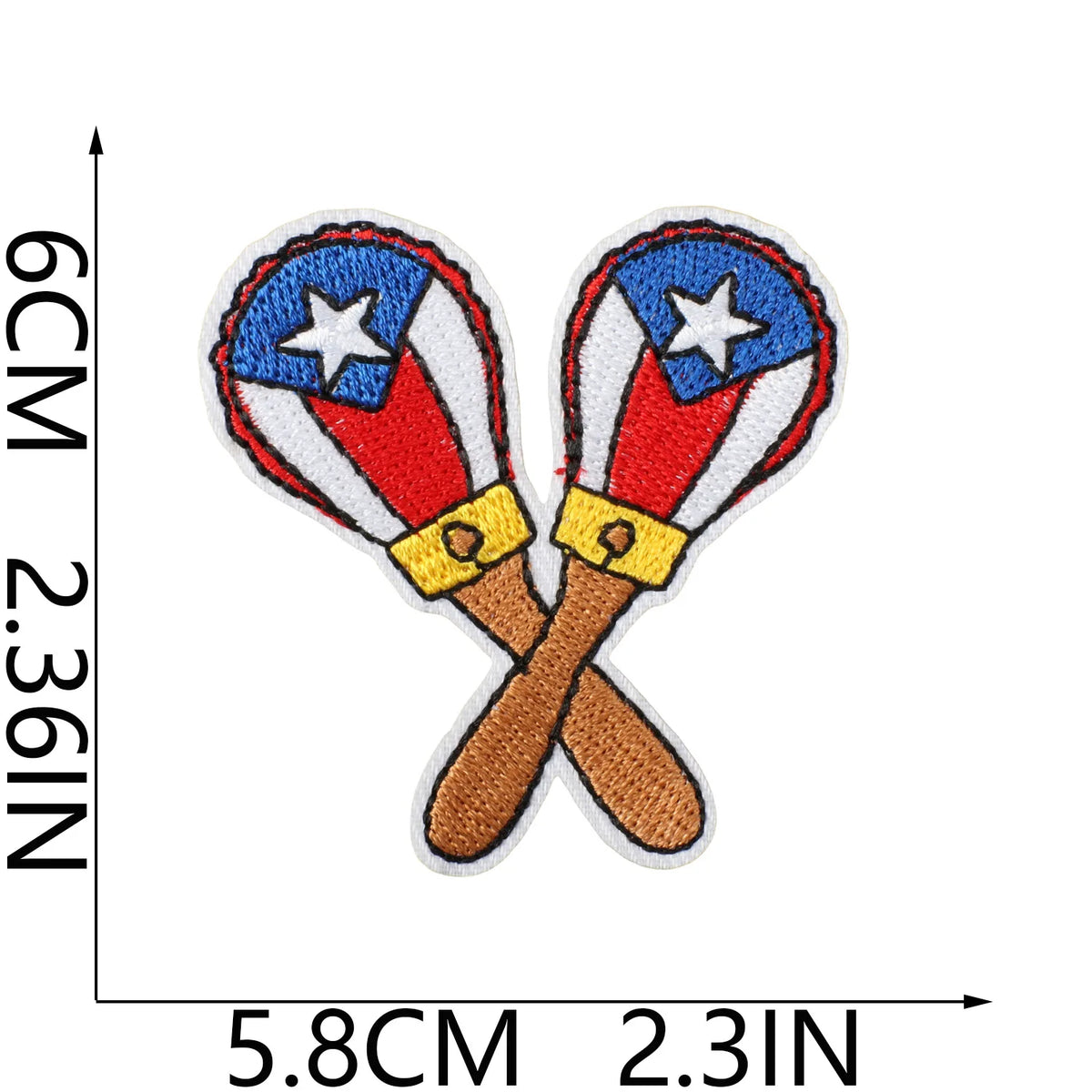 Puerto Rico Embroidered Patch Clothing Decoration Iron On Sewing Badge for Festival Drumming