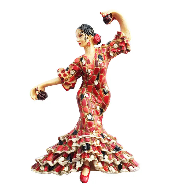 Spanish Fridge Magnets Flamenco Dancer MallorcaTourism Souvenir Decorative Arts Refrigerator Magnetic Stickers Home Decoration
