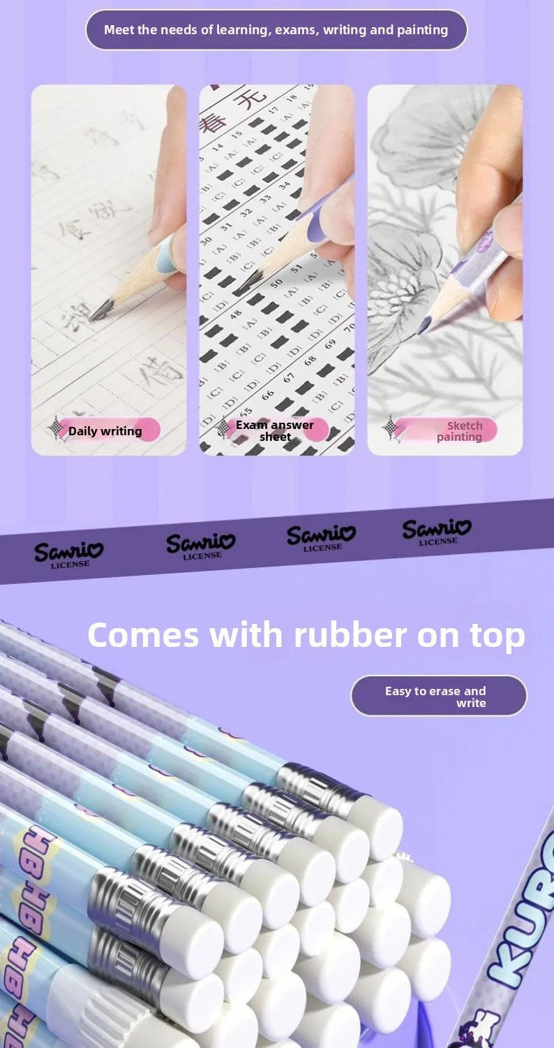 Cinnamoroll Pencil Triangular  Comfort Grip Stationery cute Cartoon Character Smooth Writing Durable Sketching Gift for Students