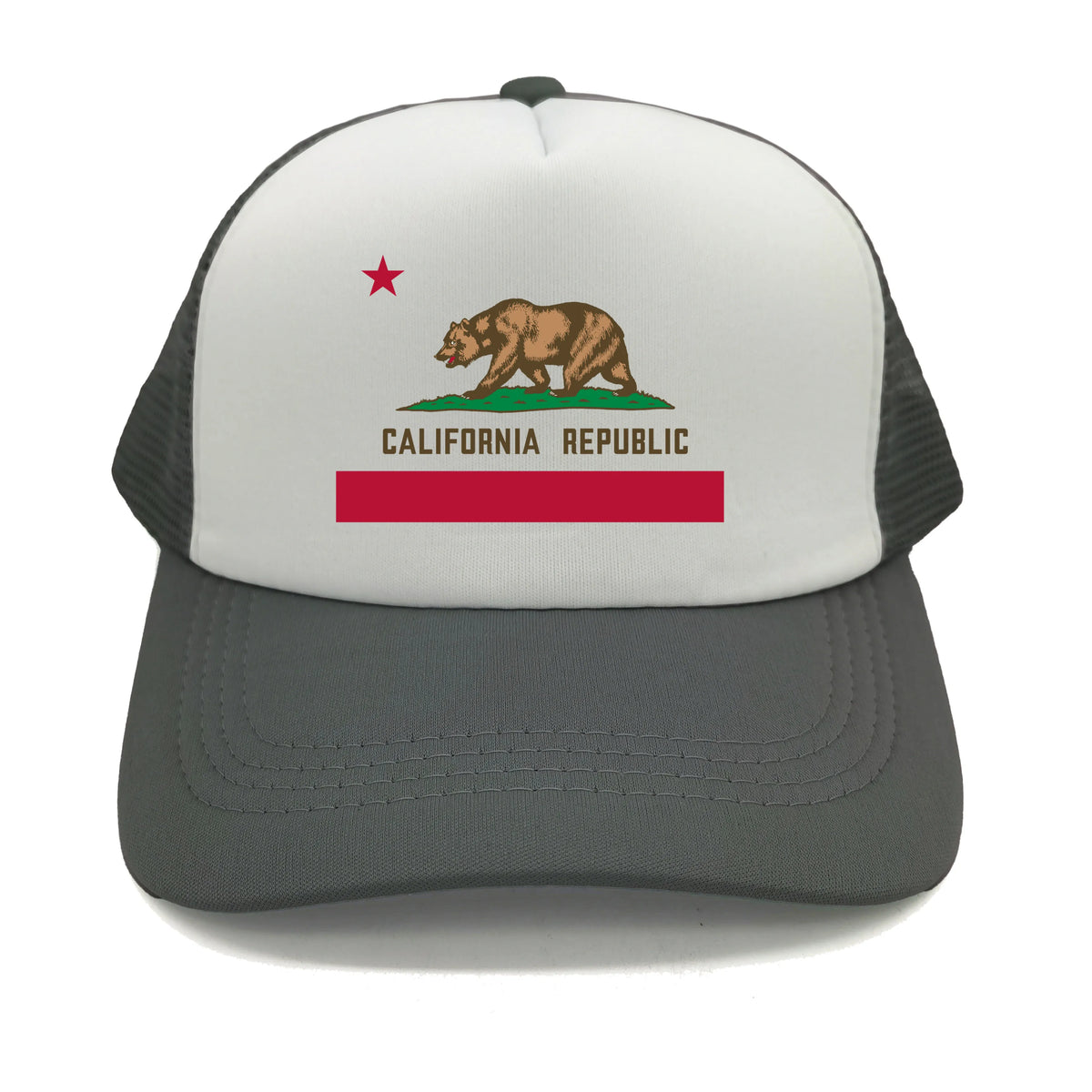 California Cap Men Cool Bear California Flag Trucker Hat Hip Hop Baseball Caps Cool Summer Mesh Dad Caps Gift