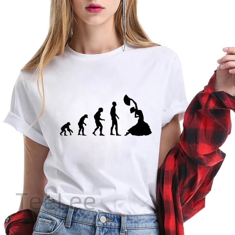 Flamenco T-shirt trends for women's clothing, summer short-sleeved printed graphics, travel ladies, Y2k top T-shirt, T-shirt