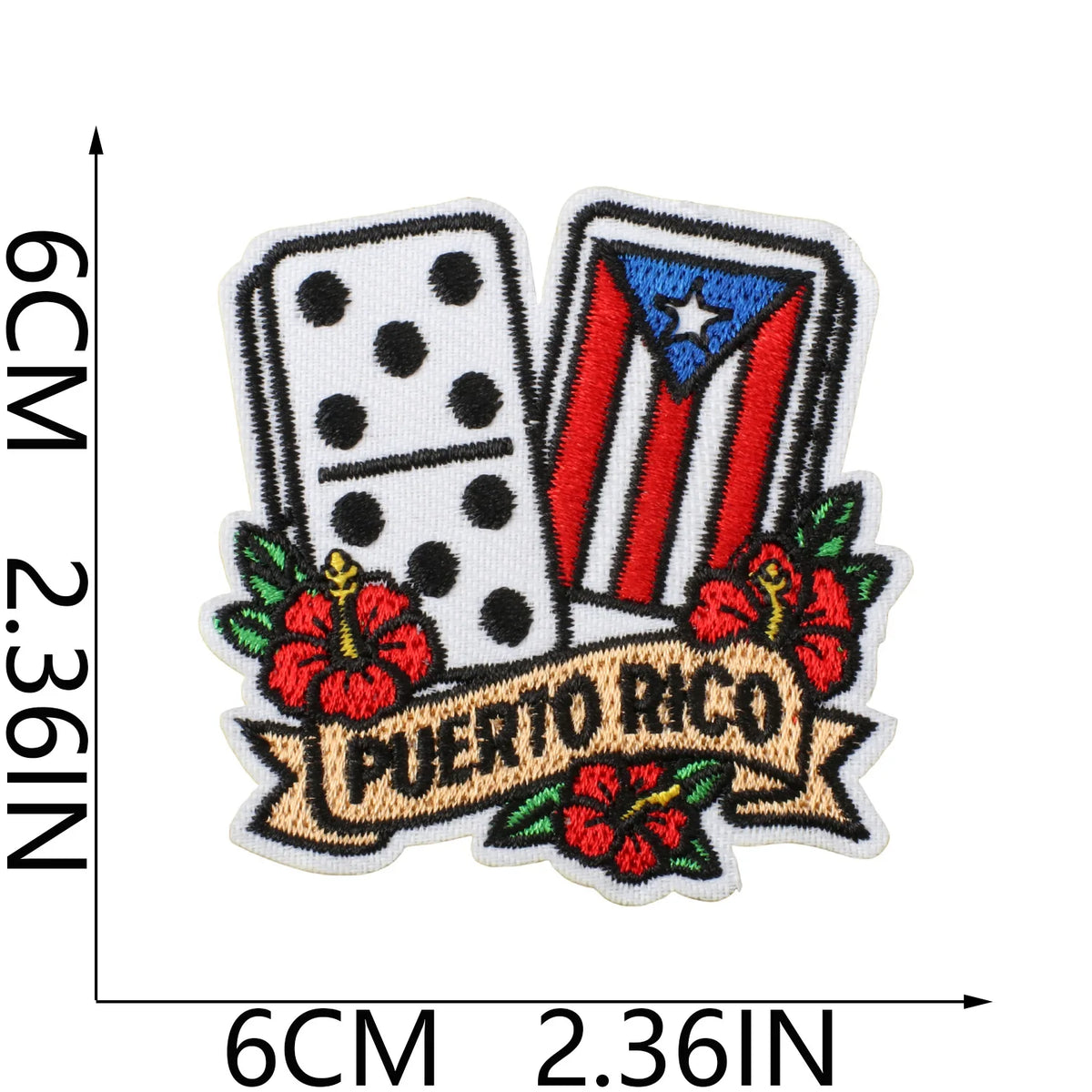 Puerto Rico Embroidered Patch Clothing Decoration Iron On Sewing Badge for Festival Drumming