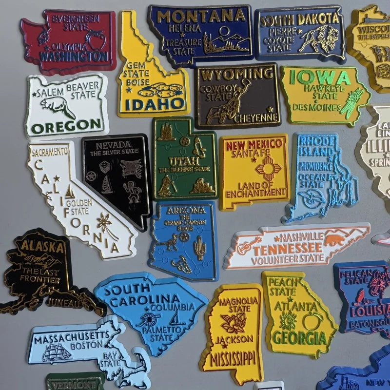 America Puzzle Map Fridge Magnet US State Montana Nevada New Mexico Virginia Wyoming IOWA Georgia New Jersey ARIZONA