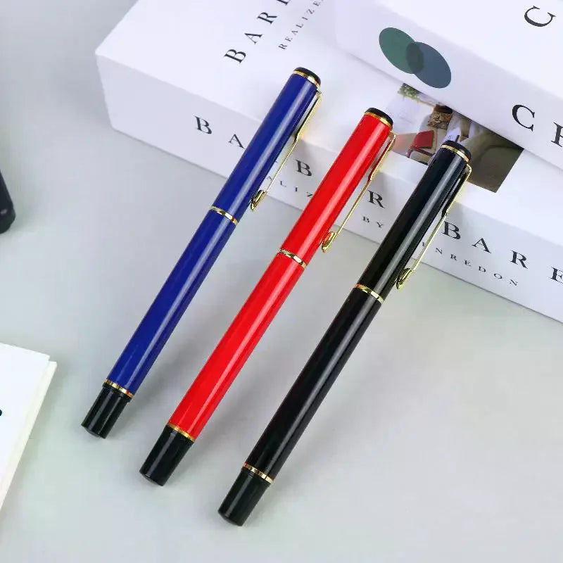 Metal Ballpoint Pens Kit School Business Office Signature Roller Pen Student Stationery Supplies Gift Box Packaging