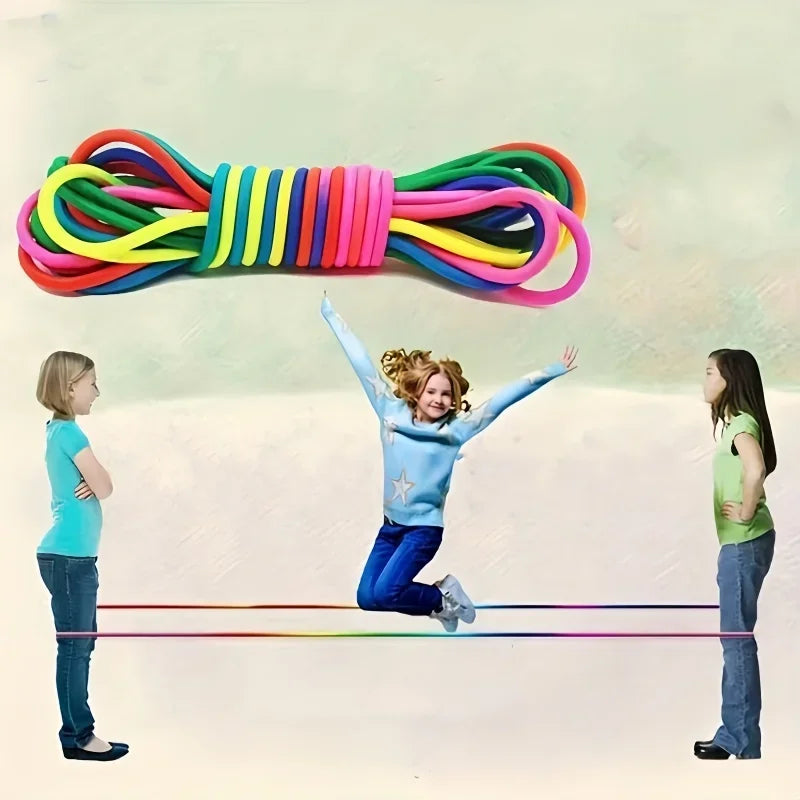 5-7M Super Elastic Jump Rope Endurance Training Fun Exercise Toys Indoor Outdoor Home Group Adjustable Rubber Jump Rope Strap