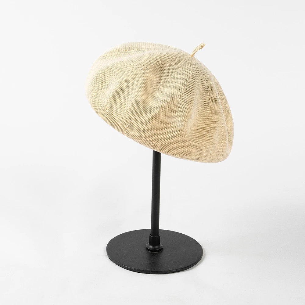 Spring And Summer Fashion Knitted Beret breathable Girls Beret
