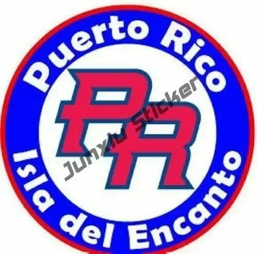 Puerto Rico Flag Frog Bumper Sticker Country Code PR UV Protected Vinyl Waterproof Decal Automotive Accessories Decoration