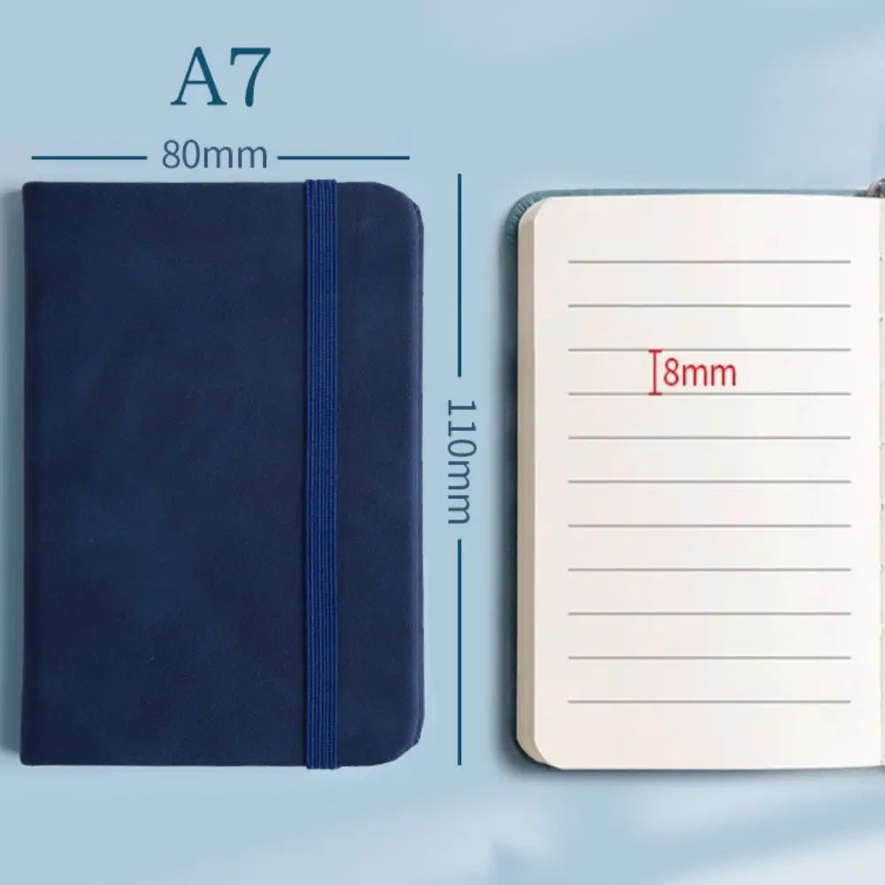School Stationery Portable A7 Notebook Pocket Writing Paper Mini Notepad Memo Pad PU Cover Diary Book Office Supplies