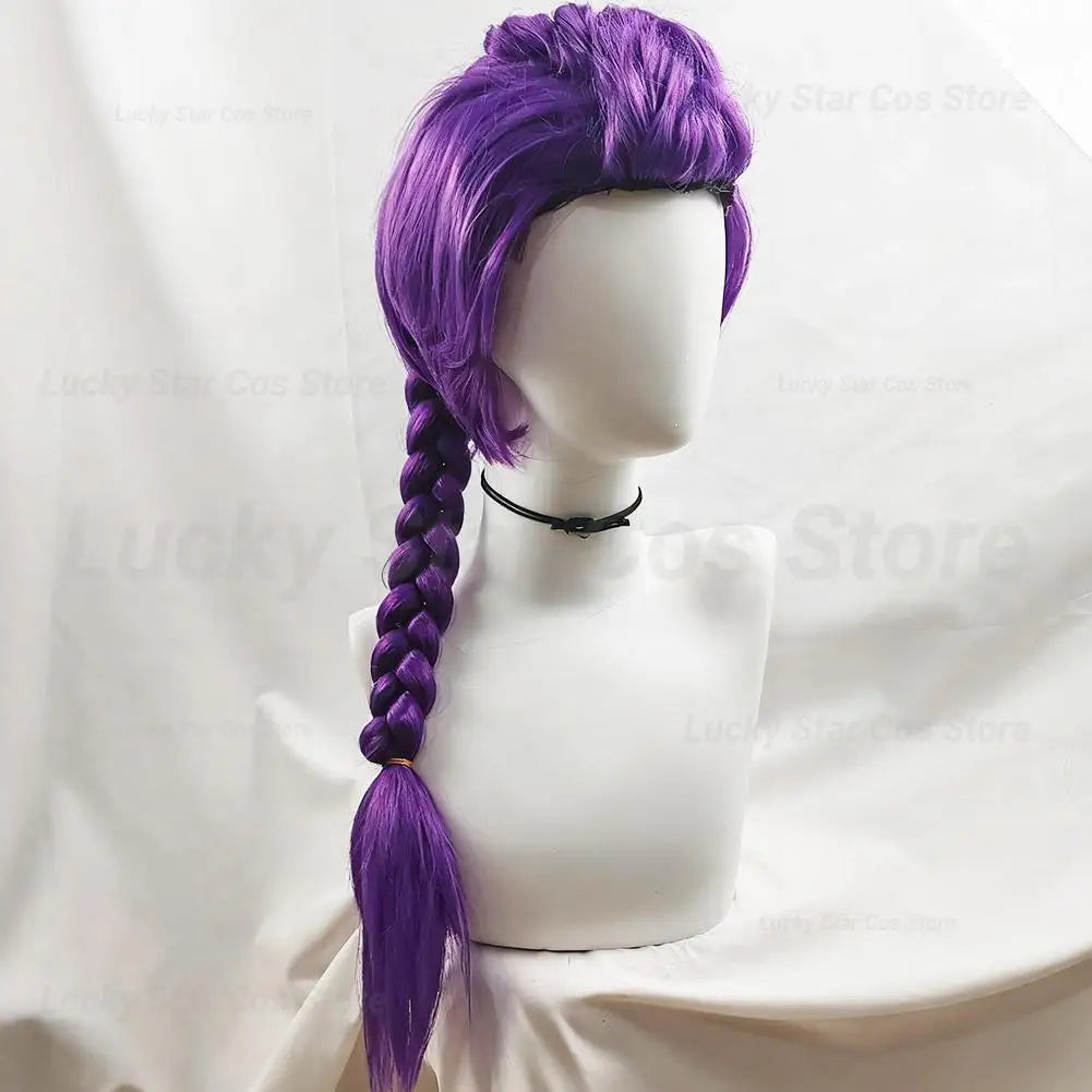 Animated Movie K-Pop Hunter Zoey Rumi Mira Cosplay Wig Halloween Female Rose Purple Heat-resistant Synthetic Fiber Wig Prop