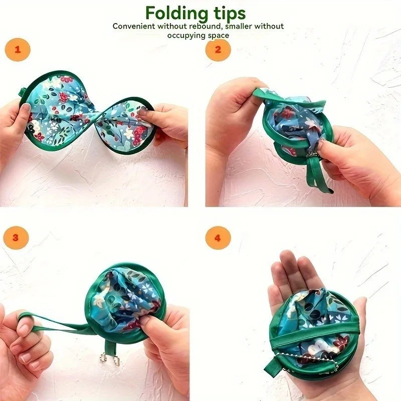 Folding Fan, Round Portable Handheld Summer Fan, Suitable for Daily, Party, Wedding, Family,Outdoor Concert,Personal Decoration