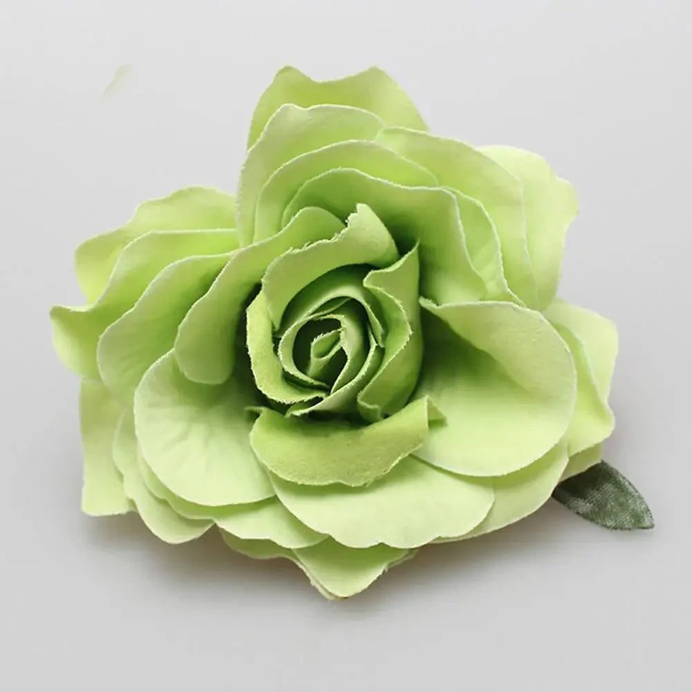 Flamenco Flowers For Hair DIY Headdress For Bridal Flocking Cloth Red Rose Flower Hairpin Hair Clip Party Hair Accessories
