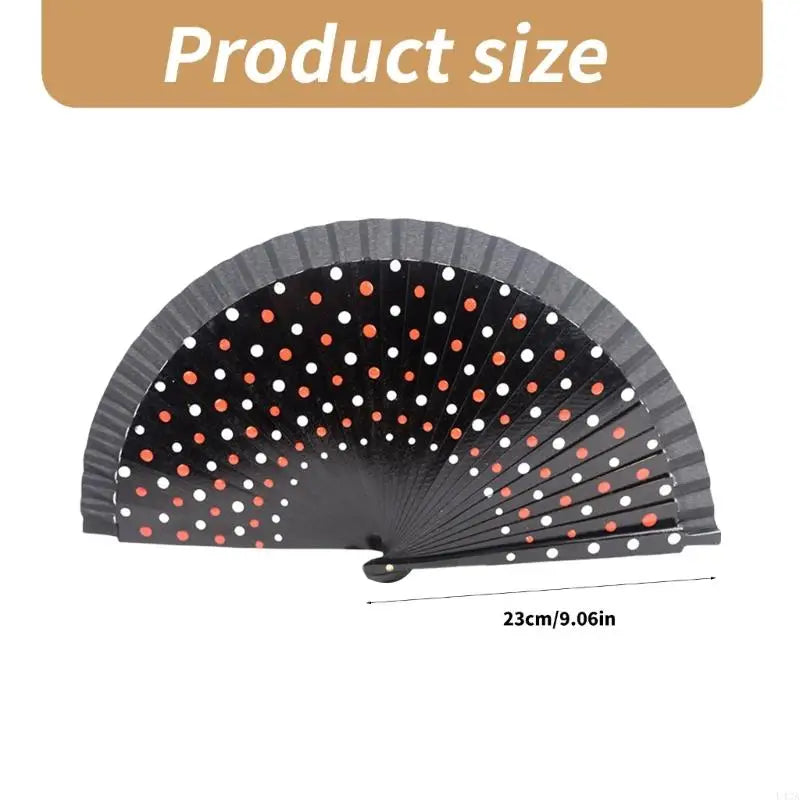 L43A Flamenco Spanish Folding Hand Fan Fan for Dance Parties Wedding Decorations