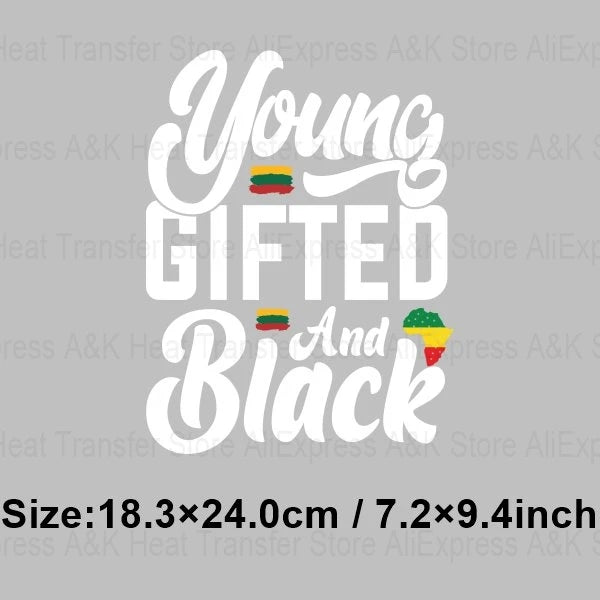 Black History Month Clothes Decals Proude Afro Man Heat Transfers Iron Patches Diy Washable Appliques Heat Press Printing