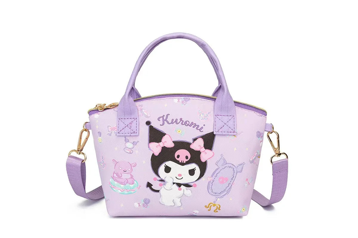Sweet printed handbag and crossbody bag, commuter small bag, waterproof and durable canvas bag, cute everyday storage bag, can b