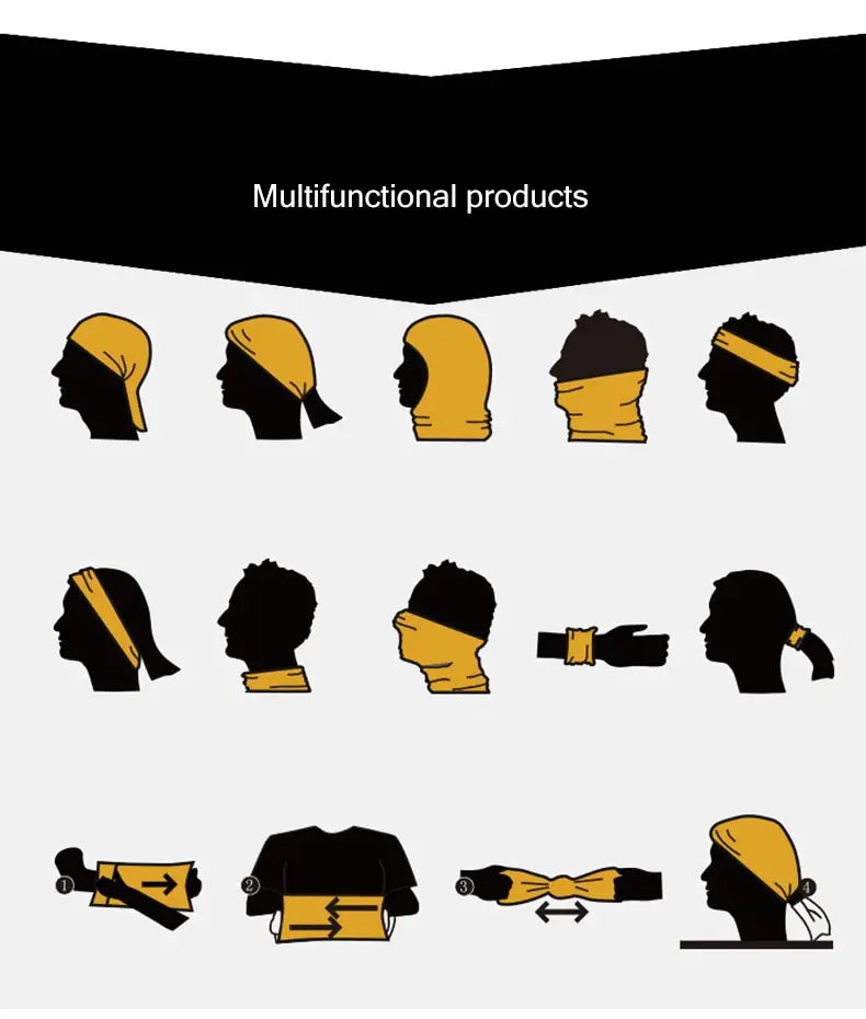 Ourdoor Cycling Hiking Camping Hunting Running Neck Tube Scarf Bandana Bike Motorcycle Face Mask Bandana Magic Scarf