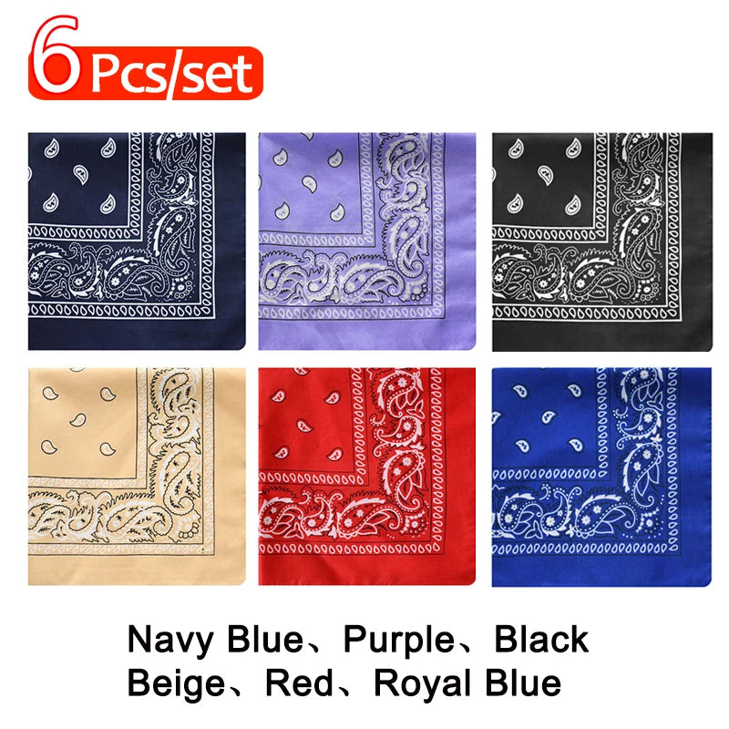 Handkerchief Fashion Print Bandana Party Scarf Headband Handkerchiefs Multi-Purpose Square Bandana
