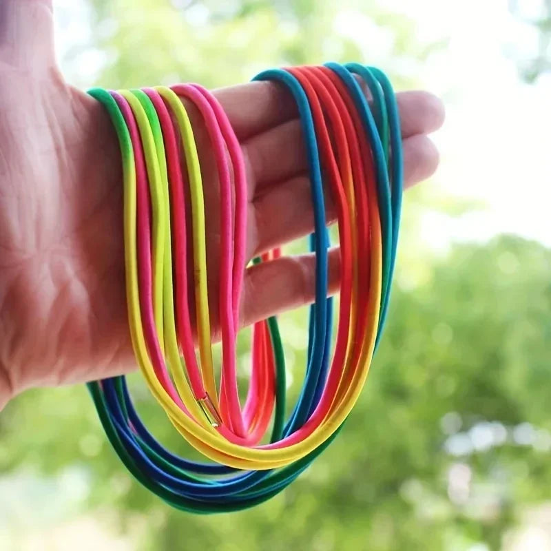 5-7M Super Elastic Jump Rope Endurance Training Fun Exercise Toys Indoor Outdoor Home Group Adjustable Rubber Jump Rope Strap
